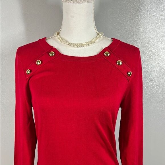 NWT Calvin Klein Red Long Sleeve Sheath Dress MSRP$134.00 - Picture 3 of 8